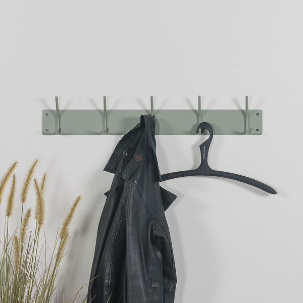 Garderobenleiste Fusion - Metall - Mintgrau - Breite: 70 cm