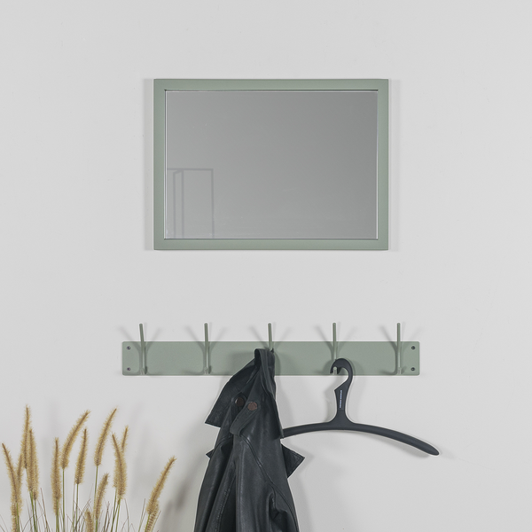 Garderobenleiste Fusion - Metall - Mintgrau - Breite: 70 cm