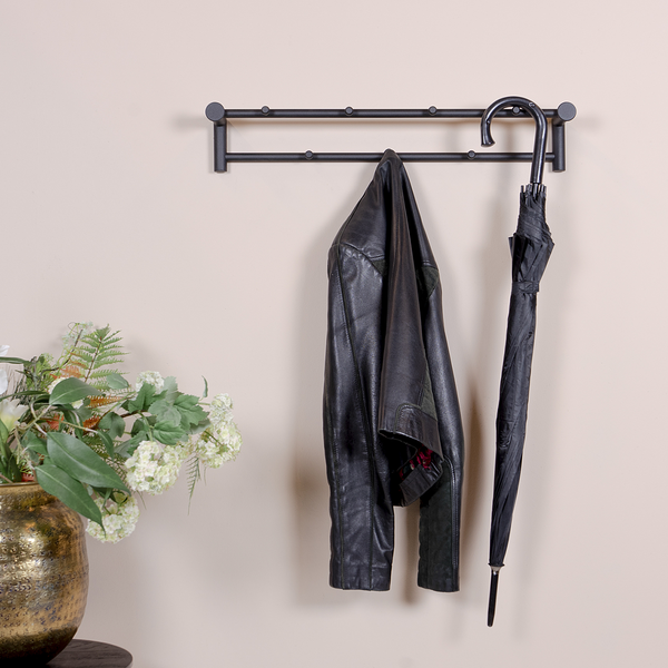 Wandgarderobe Sunol I - Metall - Schwarz