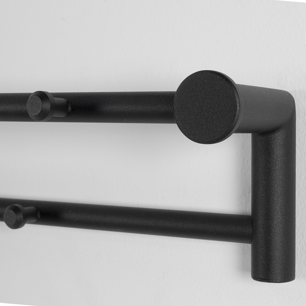 Wandgarderobe Sunol I - Metall - Schwarz