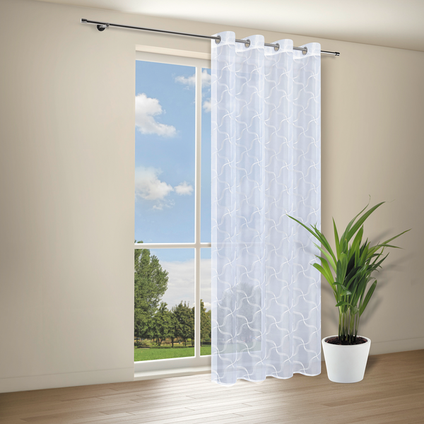 Ösenschal Hansi - Polyester - Weiß