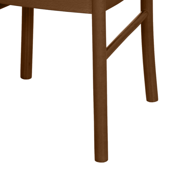 Armlehnenstuhl Rosita - Webstoff / Buche massiv - Camel / Nussbaum