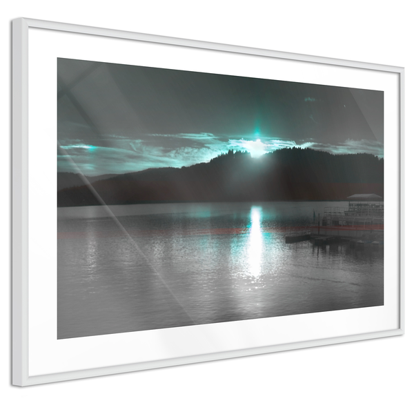 Poster January Night - Polystyrol / Papiermass - Grau / Weiß - 45 x 30 cm