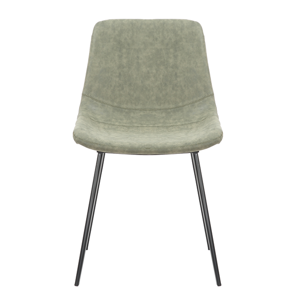 Polsterstuhl Teini (2er-Set) - Microfaser / Stahl - Microfaser Colby: Vintage Grün