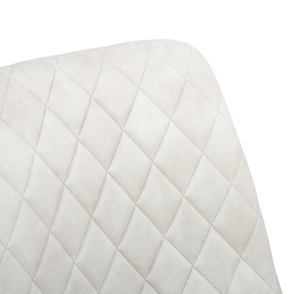 Polsterstuhl Trevo II (2er-Set) - Samt / Stahl - Creme / Schwarz