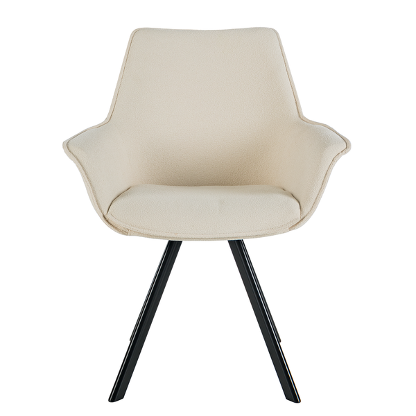 Armlehnenstuhl RANDALL - Webstoff - Creme