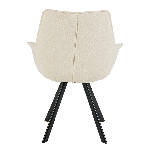 Armlehnenstuhl RANDALL - Webstoff - Creme