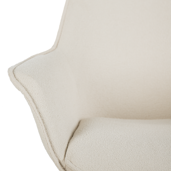 Armlehnenstuhl RANDALL - Webstoff - Creme