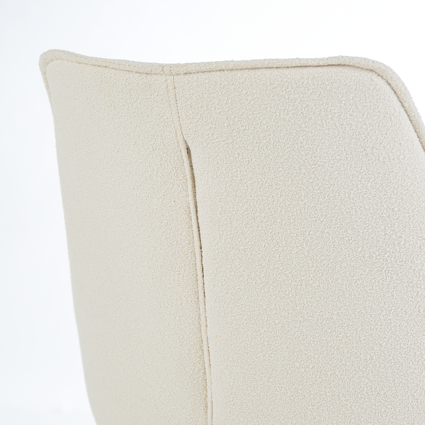 Armlehnenstuhl RANDALL - Webstoff - Creme