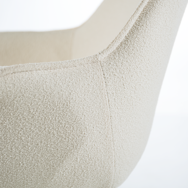 Armlehnenstuhl RANDALL - Webstoff - Creme