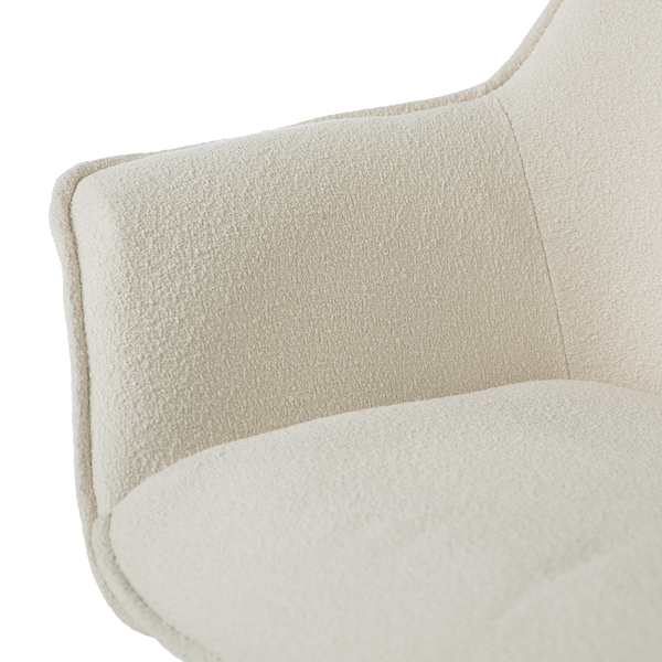Armlehnenstuhl RANDALL - Webstoff - Creme