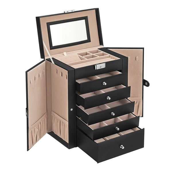 Schmuckkasten Blair - MDF / Polyurethane - Schwarz