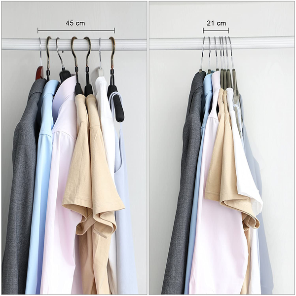 Kleiderbügel Artix (100er-Set) - ABS-Kunststoff - Grau