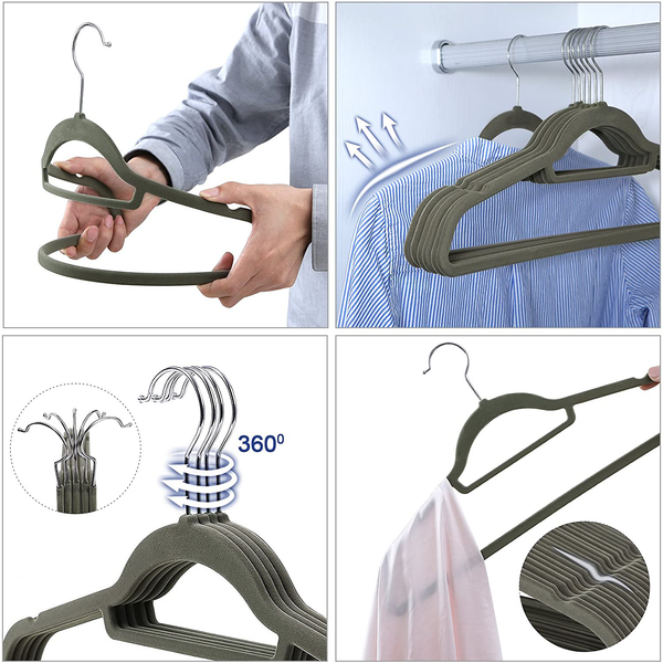 Kleiderbügel Artix (100er-Set) - ABS-Kunststoff - Grau