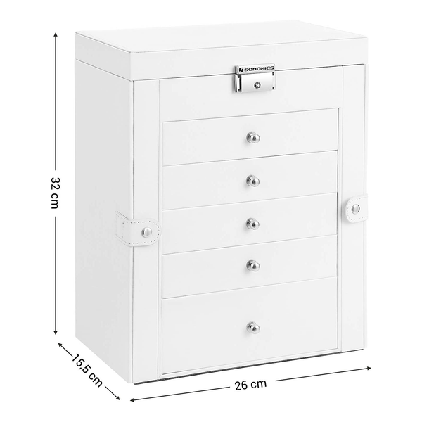 Schmuckkasten Blair - MDF / Polyurethane - Weiß