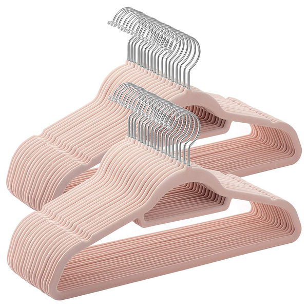 Kleiderbügel Ashbury (50er-Set) - ABS-Kunststoff - Rosa / Weiß