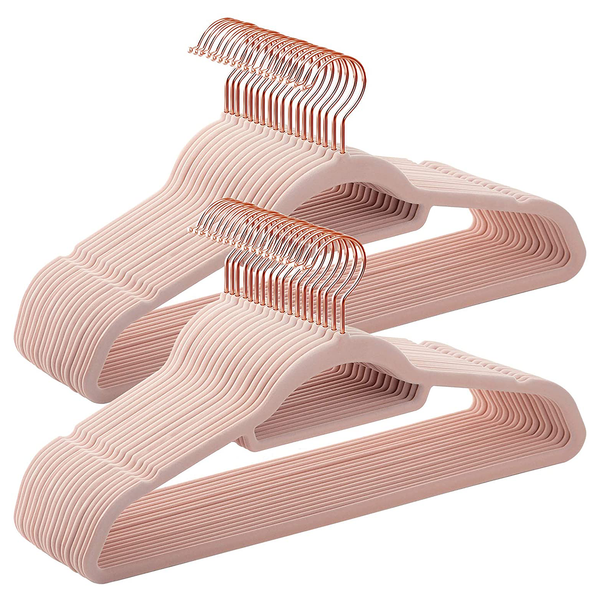 Kleiderbügel Ashbury (50er-Set) - ABS-Kunststoff - Rosa / Gold