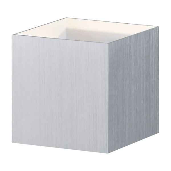 Wandleuchte Quad - Aluminium - 1-flammig - Silber