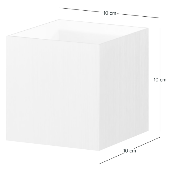 Wandleuchte Quad - Aluminium - 1-flammig - Silber