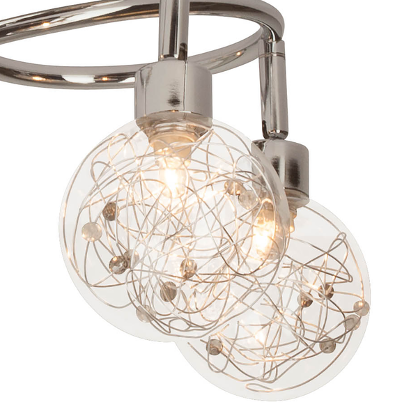 Deckenleuchte Joya II - Klarglas / Eisen - 6-flammig