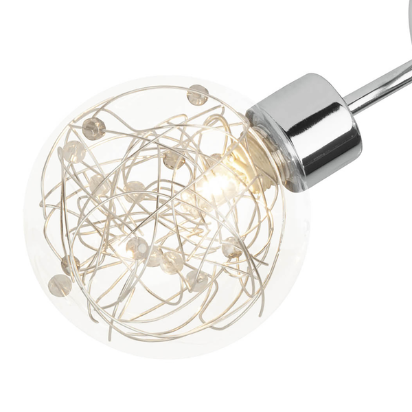 Deckenleuchte Joya III - Klarglas / Eisen - 3-flammig