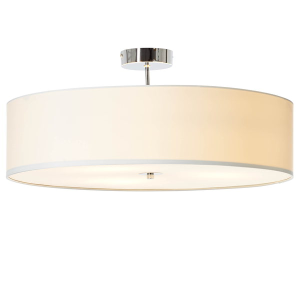 Deckenleuchte Andria I - Mischgewebe / Stahl - 3-flammig