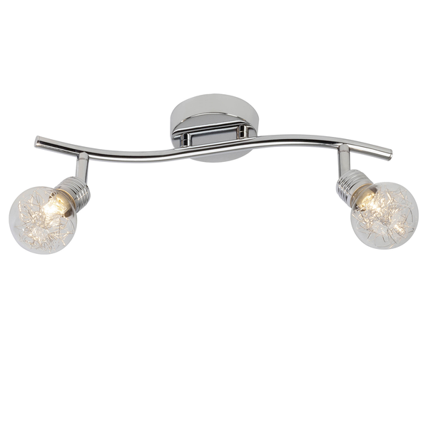 Deckenleuchte Bulb - Klarglas / Eisen - Flammenanzahl: 2