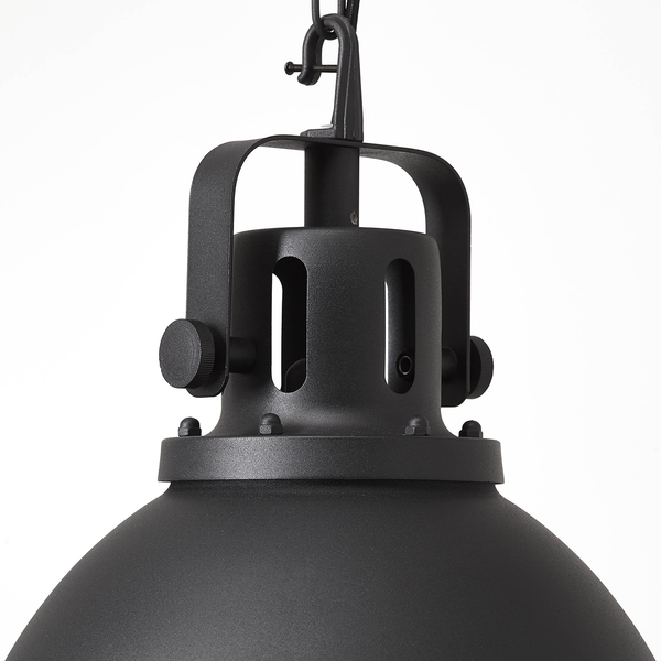Pendelleuchte Jesper - Stahl - 1-flammig - Schwarz - Durchmesser: 38 cm