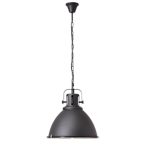 Pendelleuchte Jesper - Stahl - 1-flammig - Schwarz - Durchmesser: 47 cm