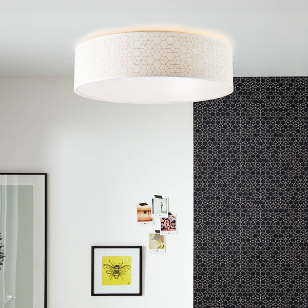 Deckenleuchte Galance II - Papier / Edelstahl - 4-flammig