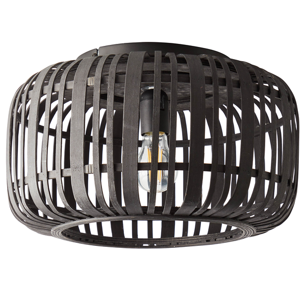 Deckenleuchte Woodrow - Rattan / Eisen - 1-flammig