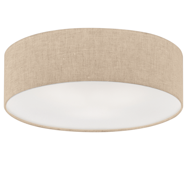 Deckenleuchte Aunet - Leinen / Eisen - 3-flammig