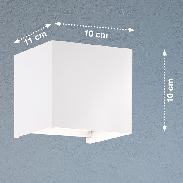 LED-Wandleuchte Atassu IV - Aluminium - 2-flammig