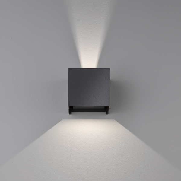 LED-Wandleuchte Atassu V - Aluminium - 2-flammig