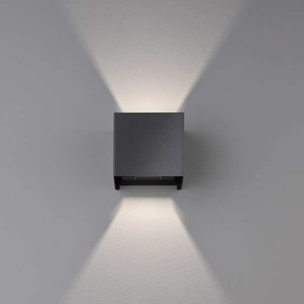LED-Wandleuchte Atassu V - Aluminium - 2-flammig