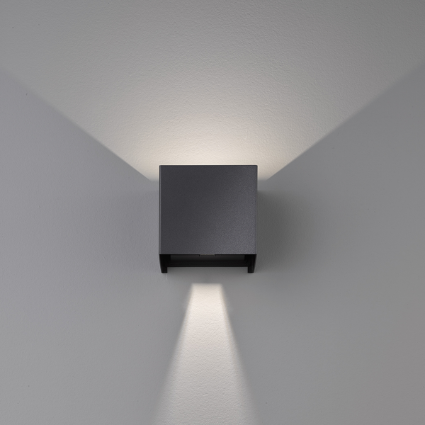 LED-Wandleuchte Atassu V - Aluminium - 2-flammig