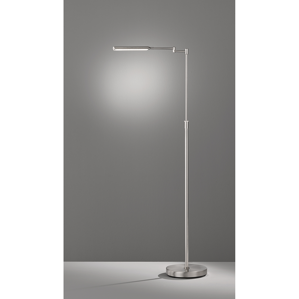 LED-Stehleuchte Atessa - Eisen - 1-flammig - Silber