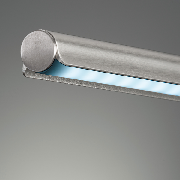 LED-Stehleuchte Atessa - Eisen - 1-flammig - Silber