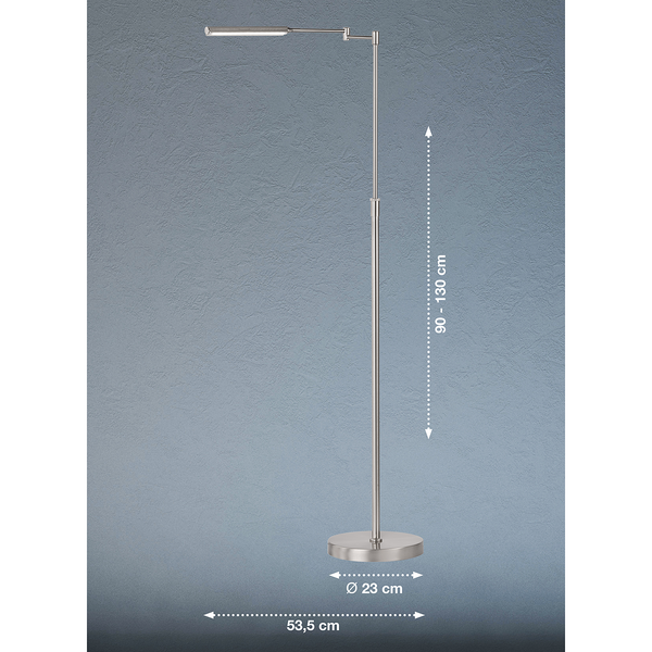 LED-Stehleuchte Atessa - Eisen - 1-flammig - Silber