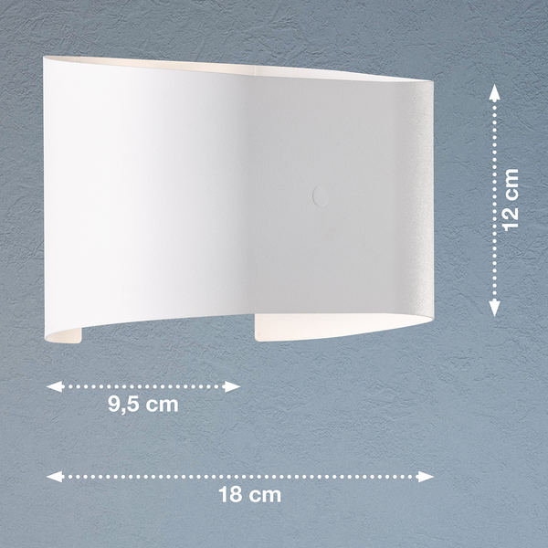 LED-Wandleuchte Atassu VI - Aluminium - 2-flammig