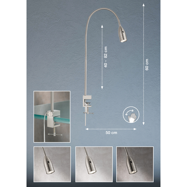 LED-Wandleuchte Atuel - Eisen - 1-flammig