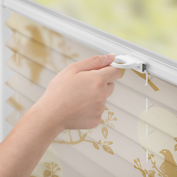 Plissee Klemmfix Moon Birds - Polyester - Beige - 45 x 130 cm