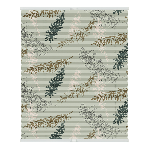 Plissee Klemmfix Fir Branches - Polyester - Grün - 60 x 130 cm