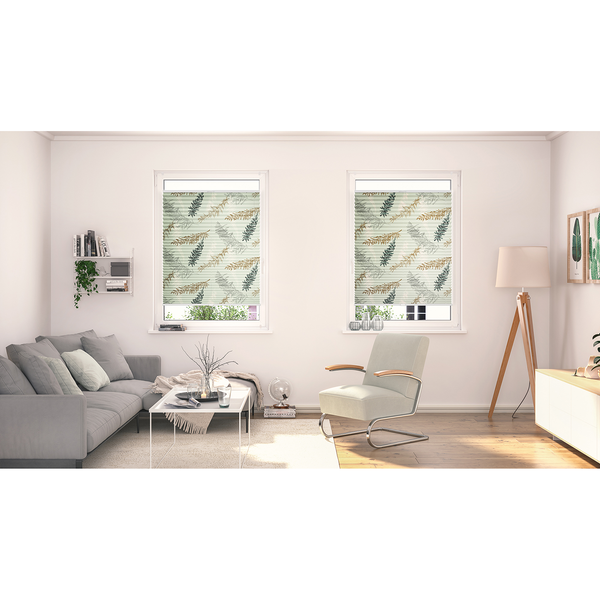 Plissee Klemmfix Fir Branches - Polyester - Grün - 60 x 130 cm
