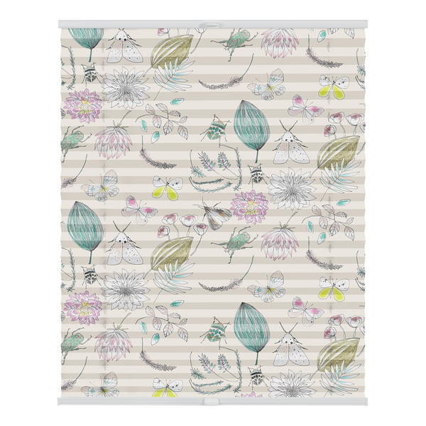 Plissee Klemmfix My Bohemian Garden - Polyester - Mehrfarbig - 80 x 130 cm