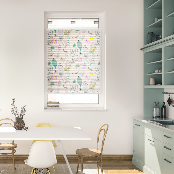Plissee Klemmfix My Bohemian Garden - Polyester - Mehrfarbig - 80 x 130 cm