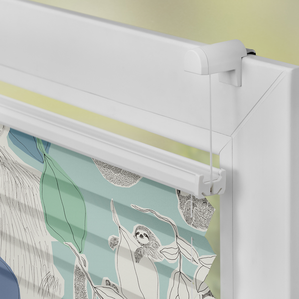 Plissee Klemmfix Sloths - Polyester - Grün - 90 x 130 cm