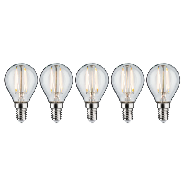 LED-Leuchtmittel Jersey (5er-Set) - Klarglas / Metall - 5-flammig