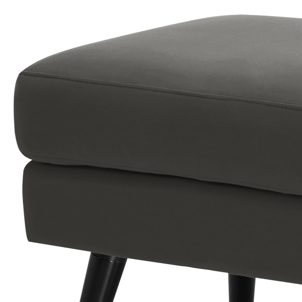 Polsterhocker Limeri - Samt Criada: Grau