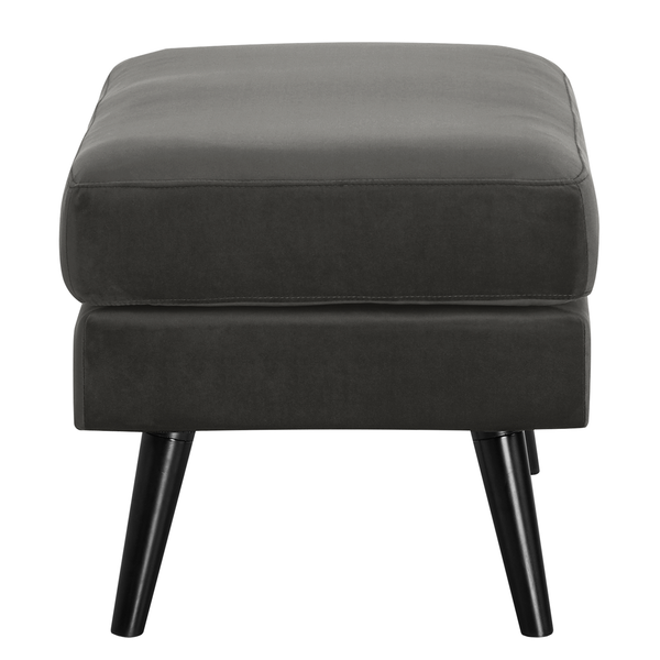 Polsterhocker Limeri - Samt Criada: Grau